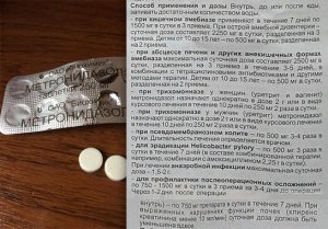 Дозировка таблеток Метронидазол
