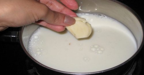 Молоко с чесноком
